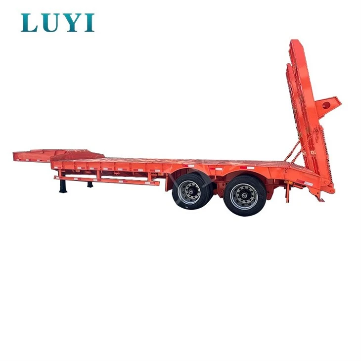 2 Axle 40 Ton Low Bed Semi Trailer 12.5m factory 2 Axle 40 Ton Low Bed Semi Trailer 12.5m factory