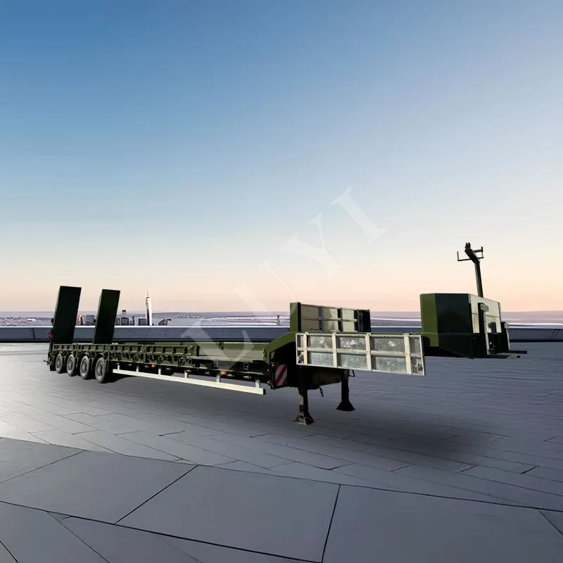 Leathleantóir 4-acastóra 60-ton Gooseneck Lowboy